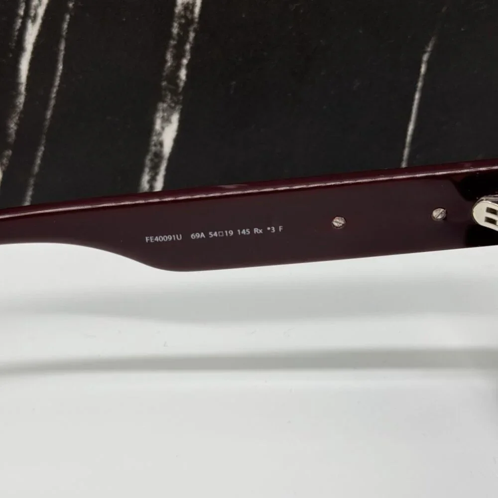 NEW FE40091U 69A FENDI BORDEAUX GREY SQUARE MEN FENDI SUNGLASSES - Picture 9 of 11